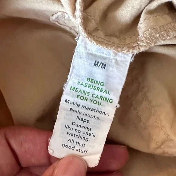 Aerie Gray and Tan Drawstring Jogger Pants - Picture 5 of 7